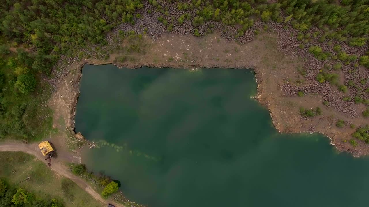 lago en vista aérea