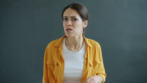 woman expressing frustration and confusion