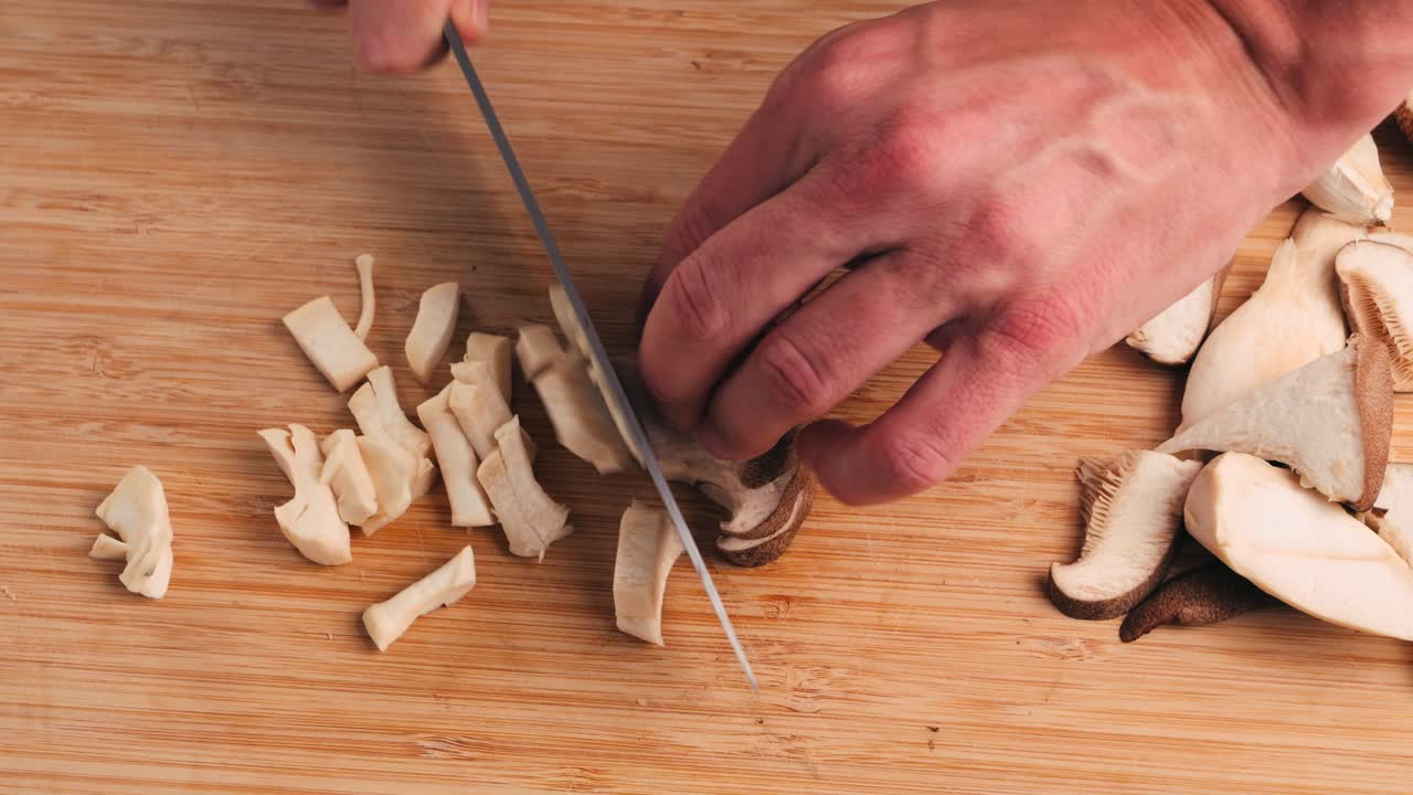 Chopping Mushrooms