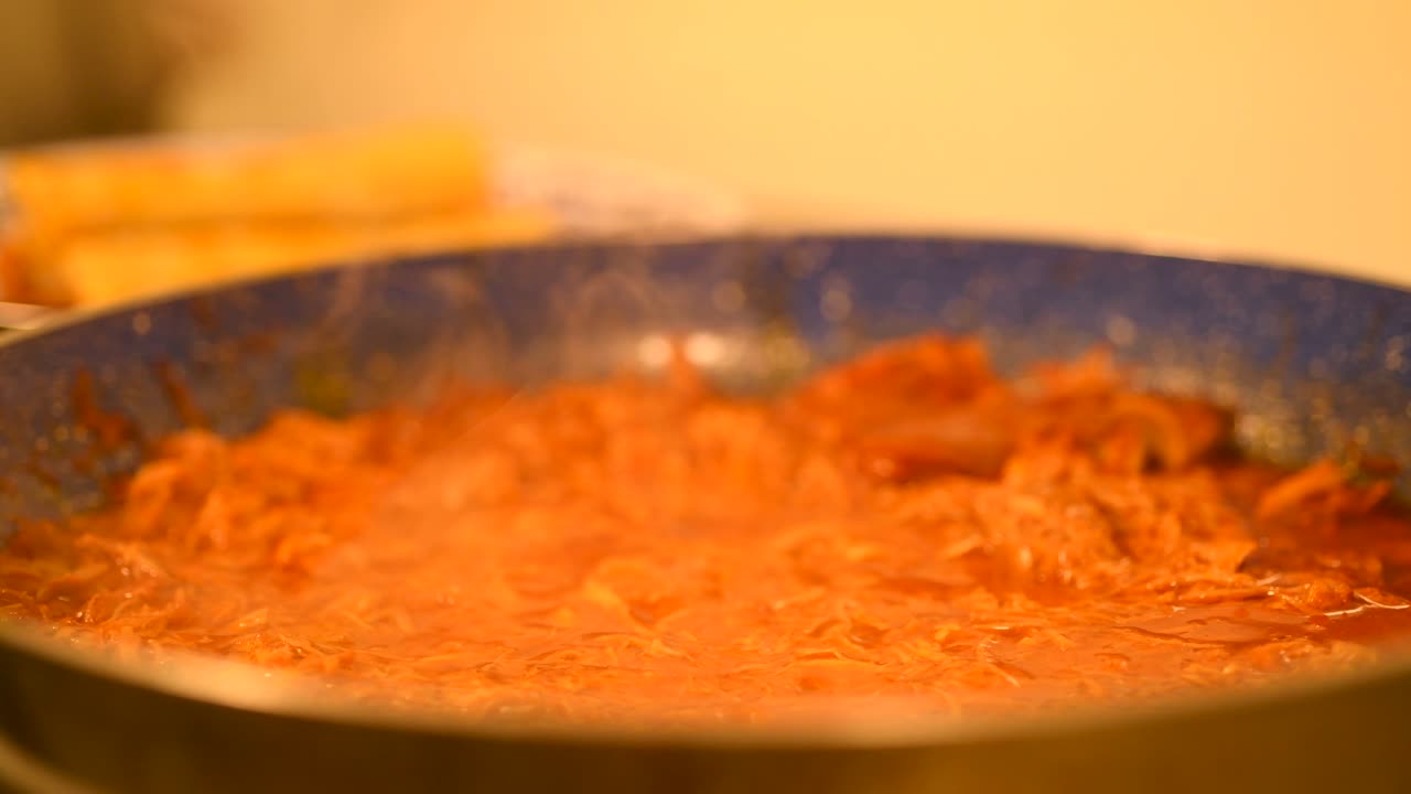 남부 멕시코의 뜨거운 타코 요리