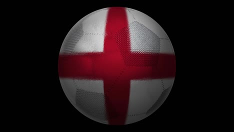 england. football and flag. soccer ball in rotation and a flag integrated into it.