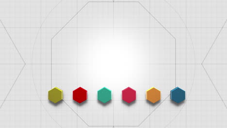 movimiento pequeño colorido hexágono resumen antecedentes