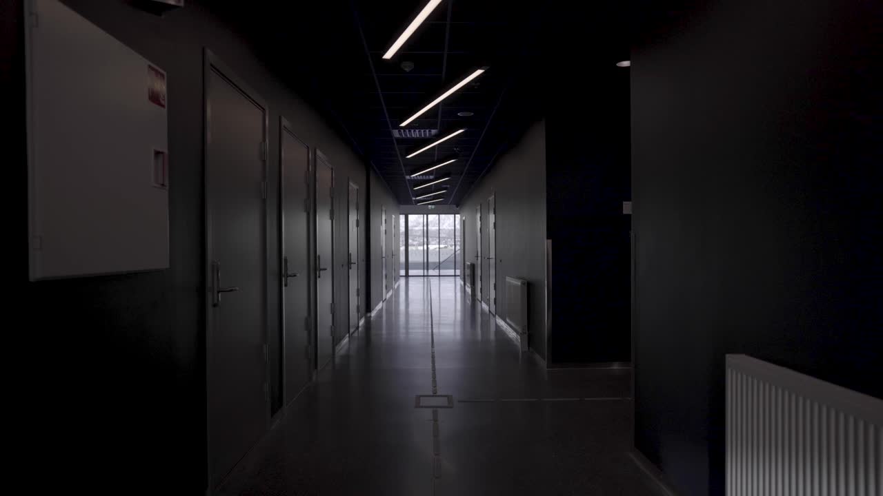 Empty dark corridor of a hospital during the coronavirus pandemic