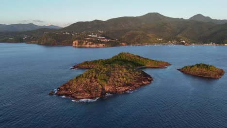 Exploring-the-Cousteau-Reserve:-Aerial-Views-of-Marine-Splendor-in-Guadeloupe,-Captured-in-60fps