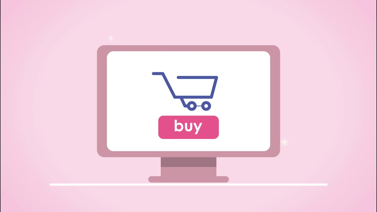 tecnología de comercio electrónico en animación de escritorio