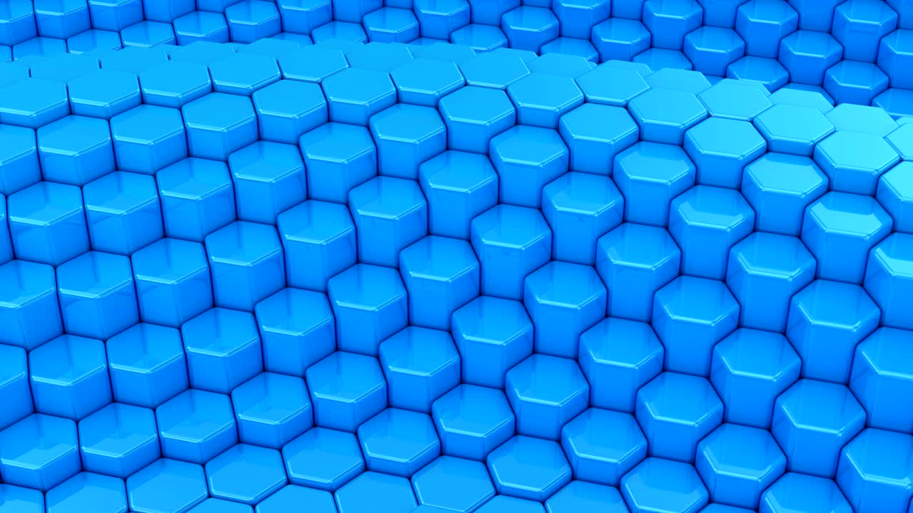 los hexágonos formaron una onda