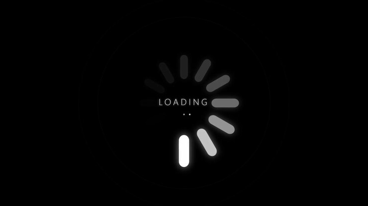 Circular Loading Spinner Animation on Black Background