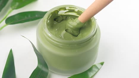 green clay face mask