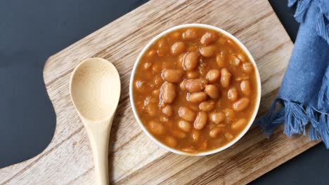 preserved soya beans in a bowl on table ,