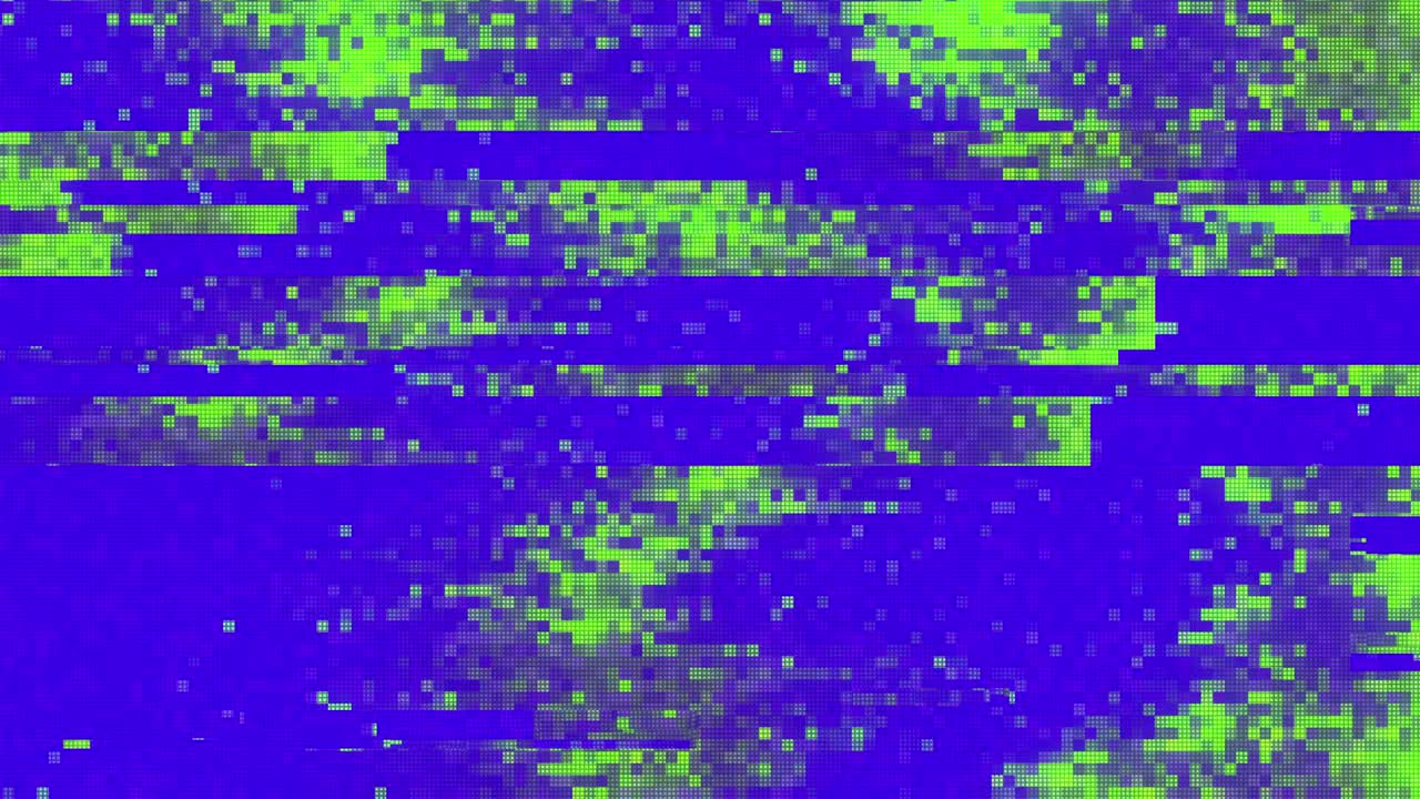 diseño único abstracto animación digital ruido de píxeles error de fallo daño de video