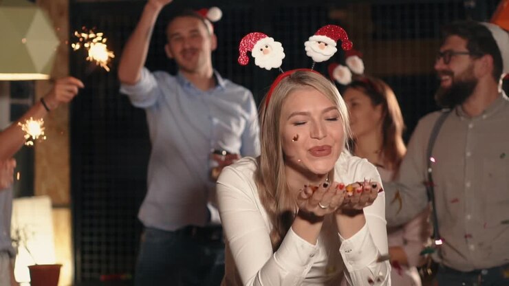 Christmas Party Celebration with Friends