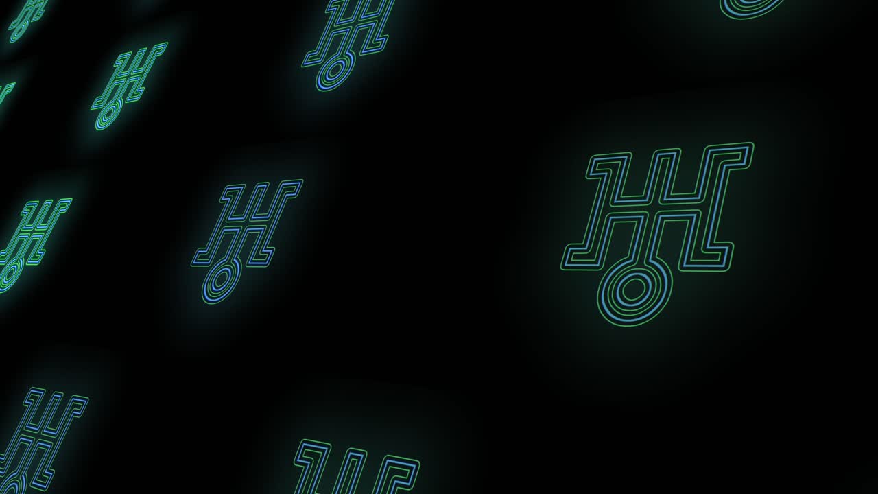 patrón de símbolos de neón de japón