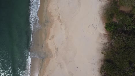 aerial of empty playa malpaso in nayarit, mexico