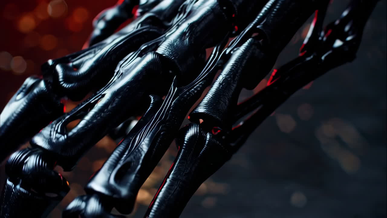 Detailed 3D Rendered Skeleton Hand