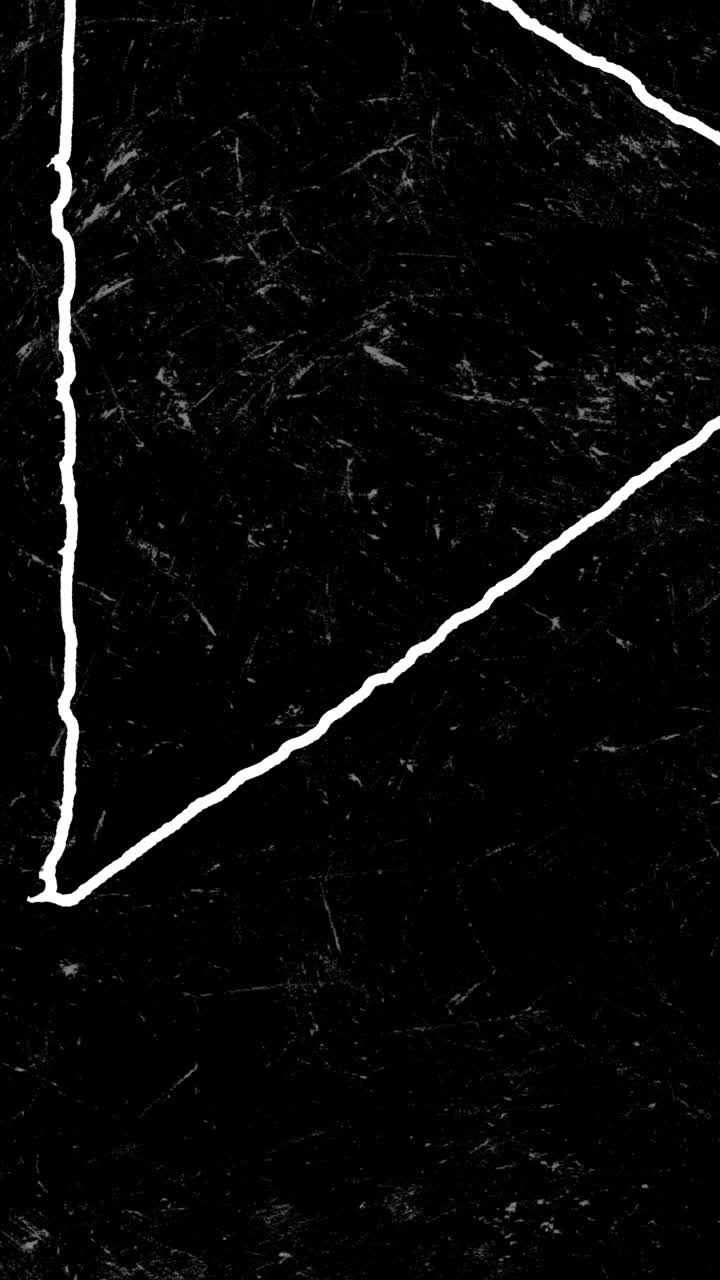 Animated White Hand-Drawn Geometric Shapes on Grunge Black Background