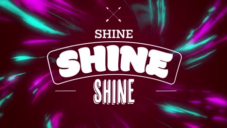 Animation-of-shine-text-on-black-background