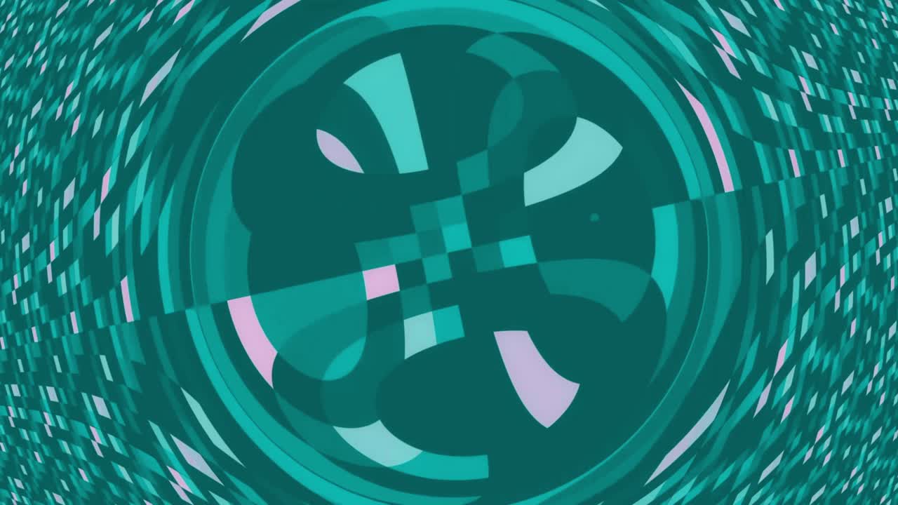 patrón geométrico abstracto con colores azul y rosa