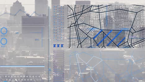 Animación-De-La-Ciudad-Sobre-Procesamiento-De-Datos.