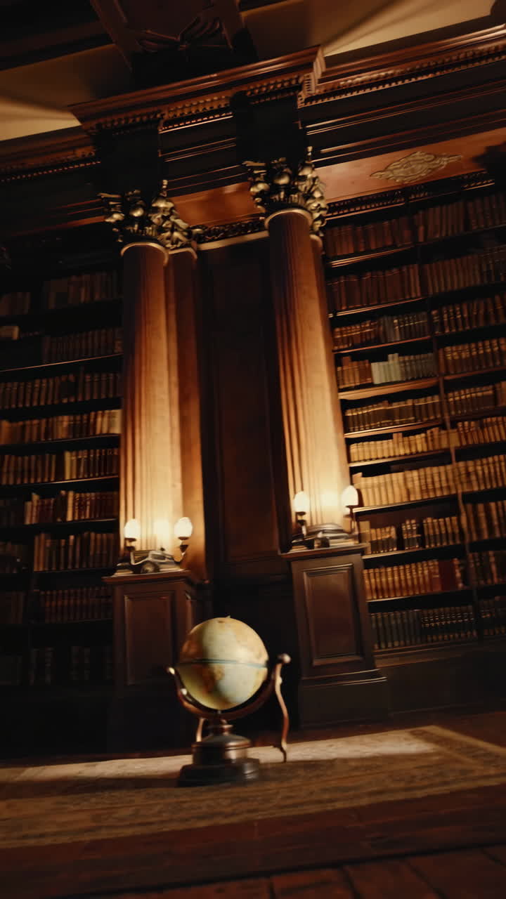 Dark and Grand Antique Library