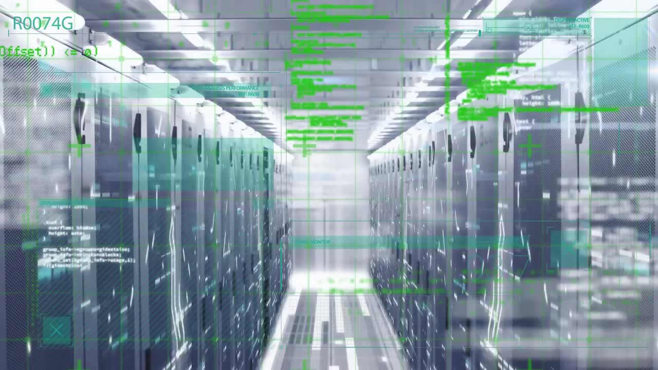 Animation of data processing over computer servers