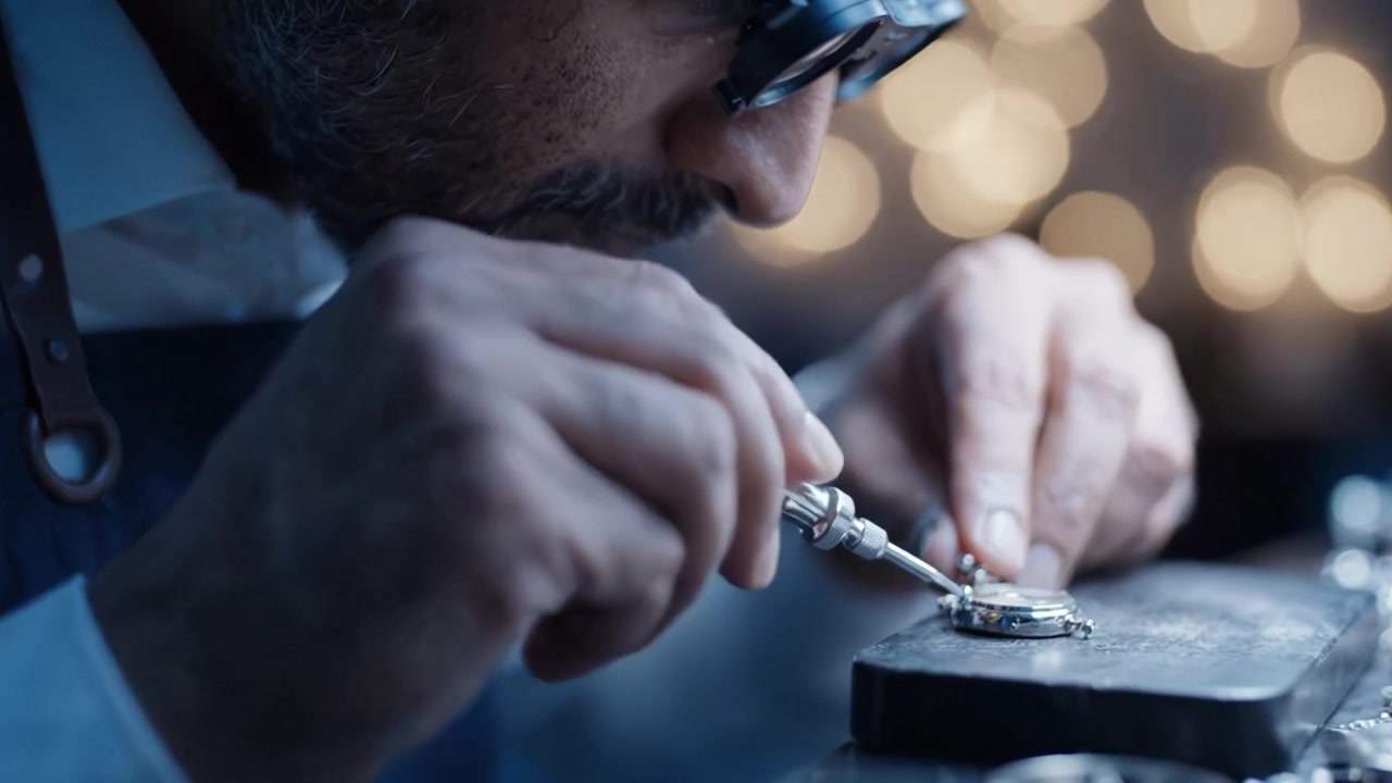 Skilled Artisan Delicately Crafts Intricate Jewelry with Precision and Care, Showcasing Expertise in the Timeless Art of Horology and Gemstone Setting.