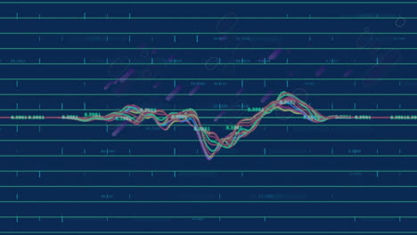 Animación-Del-Procesamiento-De-Datos-Sobre-Estelas-De-Luz-Violeta