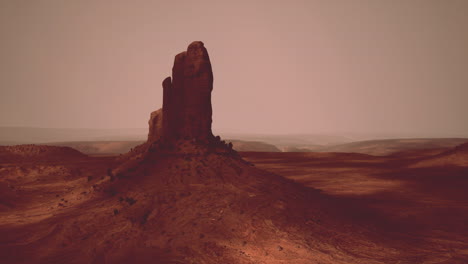 monument valley with desert canyon in usa