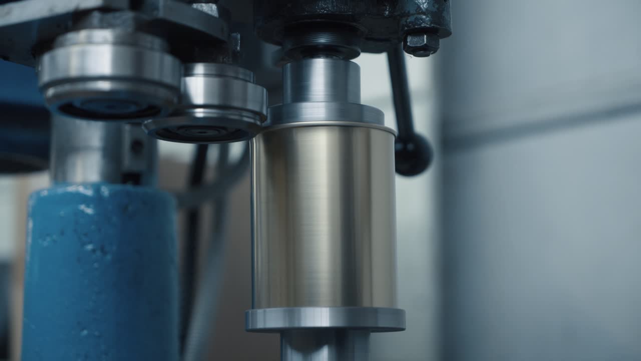 acercamiento de las latas rodantes en producción