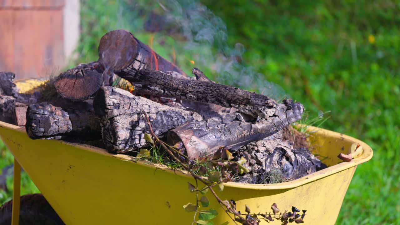 Slow motion firewood in Castro, Chilo&eacute; south of Chile
