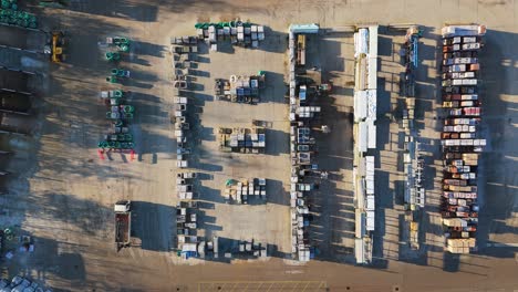 imágenes aéreas de drones aéreos de industrias, comerciales, patios