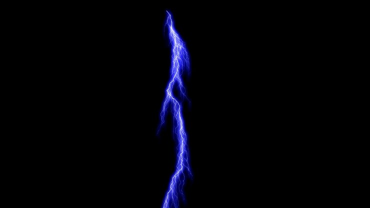 Elettricità o plasma che crepita. Arco elettrico caotico.