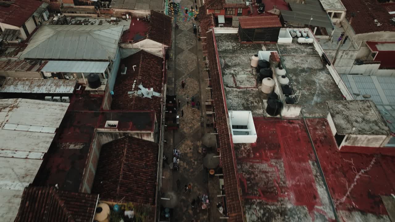 멕시코 치아파스 주 산 크리스토발 데 라스 카사스 의 과달루페 거리 - 공중 촬영