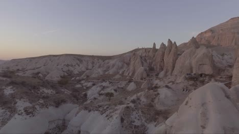 Aerial-of-tourists-riding-horses-horseback-riding-at-Cappadocia-Turkey-6