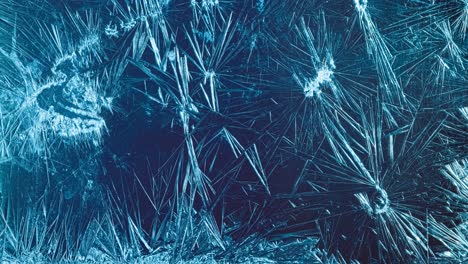 fondo de invierno: patrón de escarcha en el cristal.