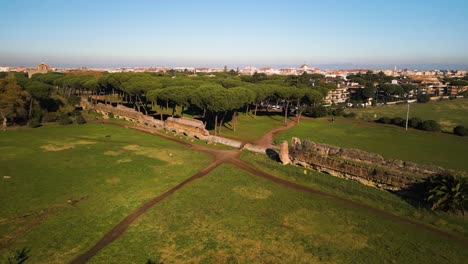 park of the aqueducts rome, italy