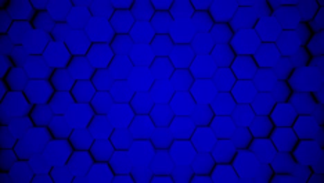 fondo hexagonal azul geométrico abstracto. bucle sin costuras de 4k. renderizado en 3d