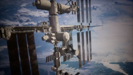 International-Space-Station-in-outer-space-over-the-planet-Earth