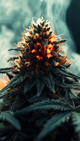stunning cannabis with smoke