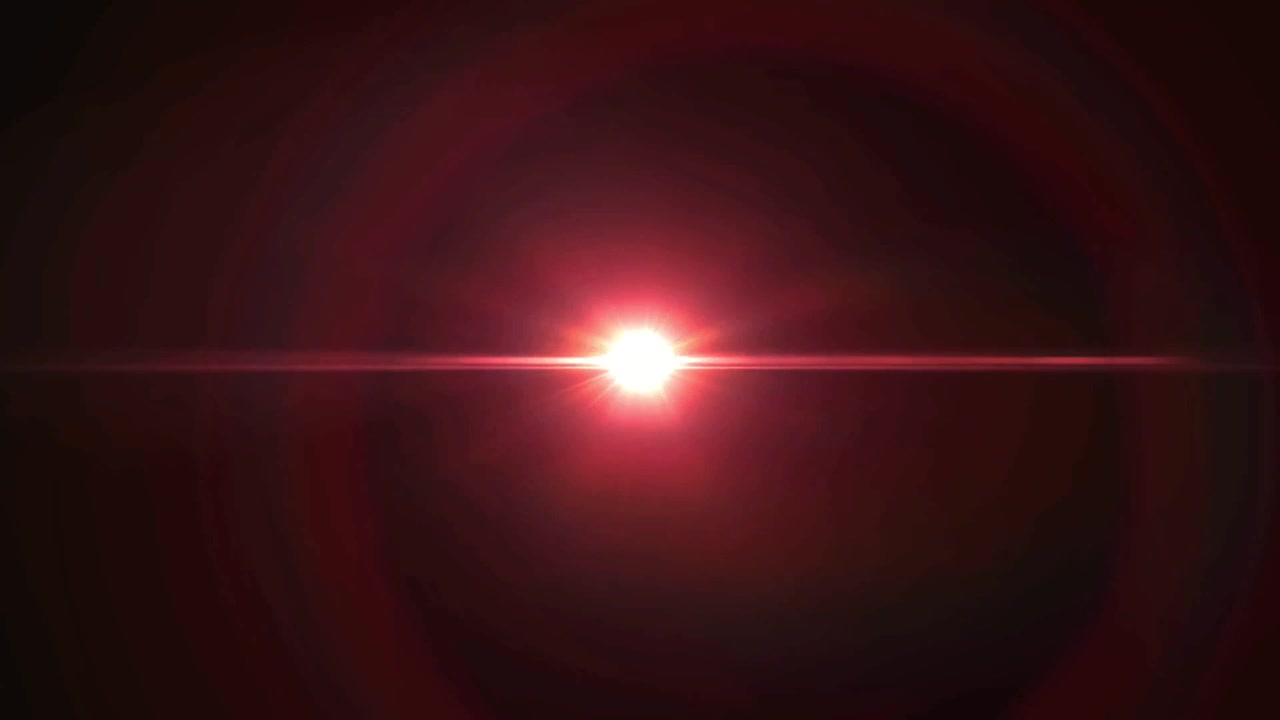 Realistisk lyslinseflare på sort baggrund.