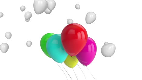 globos sobre un fondo blanco