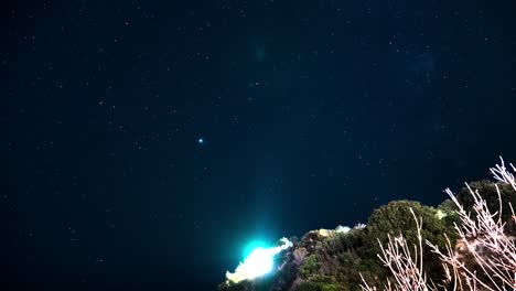 Lapso-De-Tiempo-De-Estrellas-En-Ischia-Italia