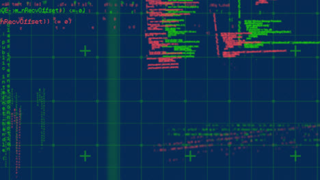 Animation-of-data-processing-on-navy-background