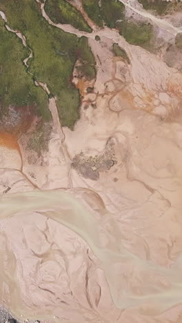 aerial view of a coastal wetland