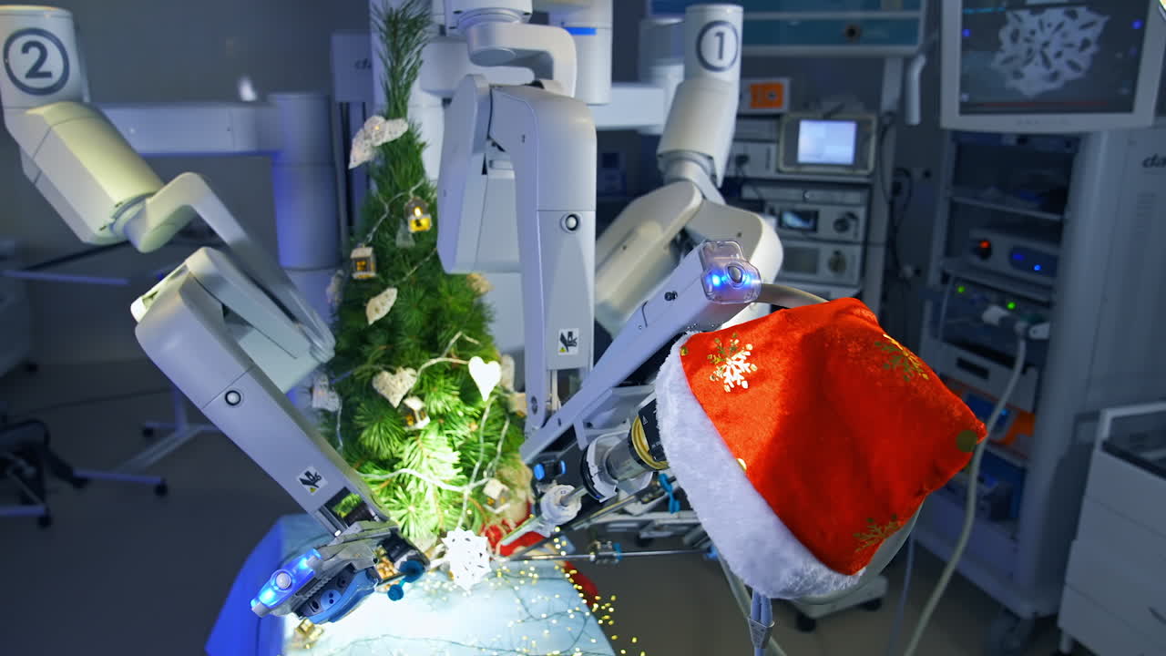 Da Vinci surgery machine at Hospital. Close up of surgery using by robotic system da Vinci