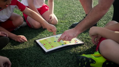 young soccer players in training session