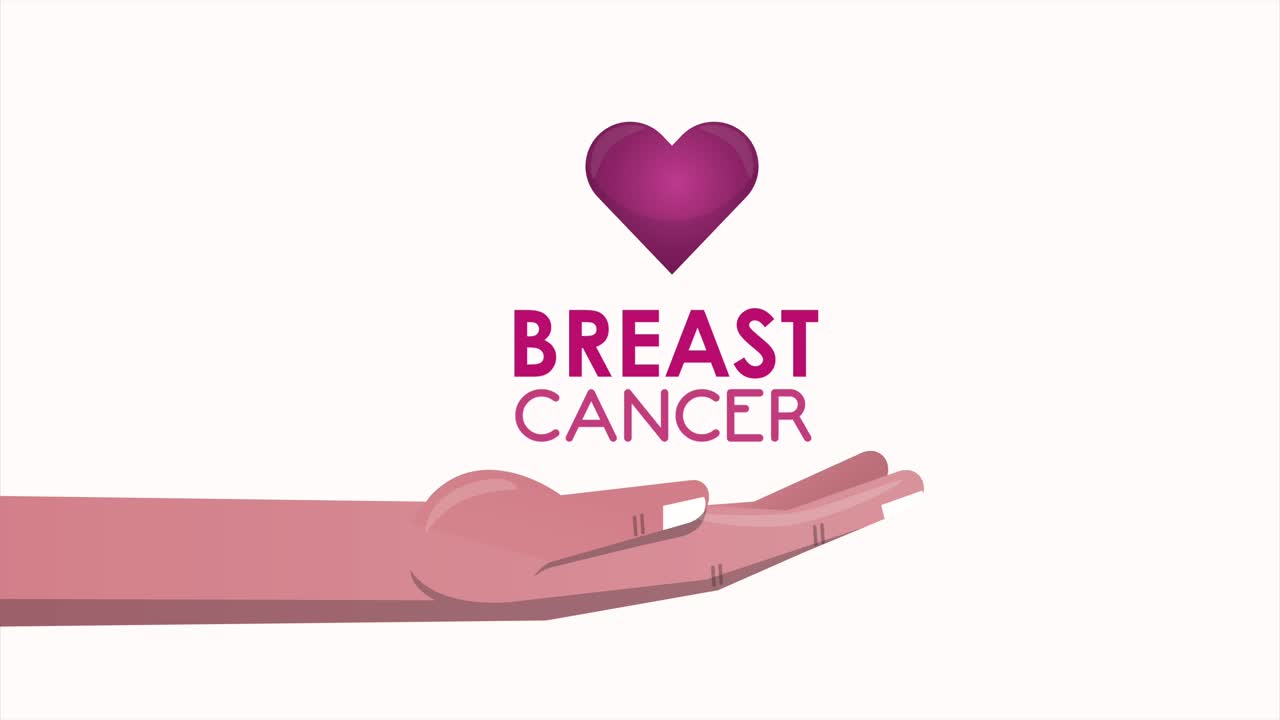 유방암에 대한 인식을 높이는 애니메이션, 손으로 심장을 들어 올리는 애니메이션