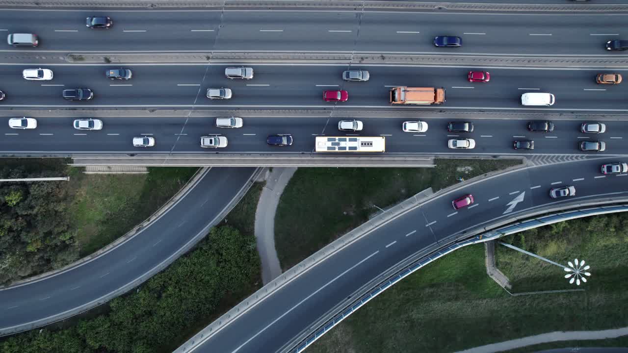 Highway Complex motorway intersection network Wislostrada Warsaw Poland