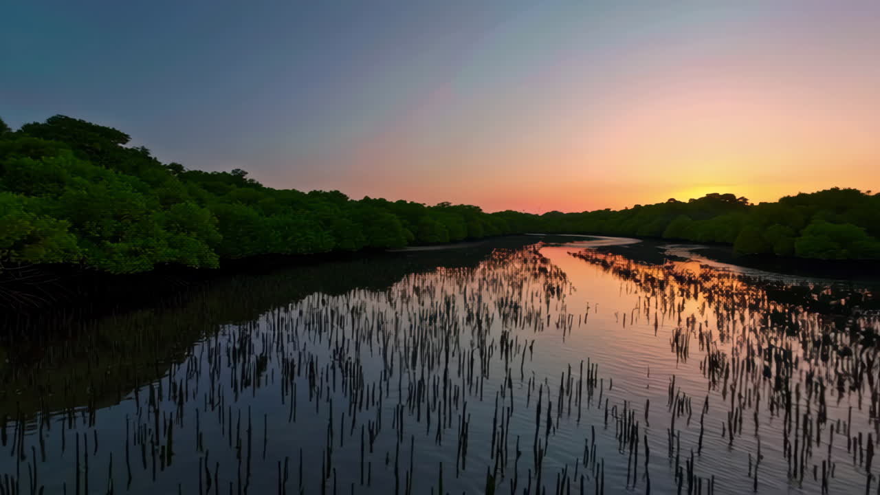 Sunset over Mangrove River