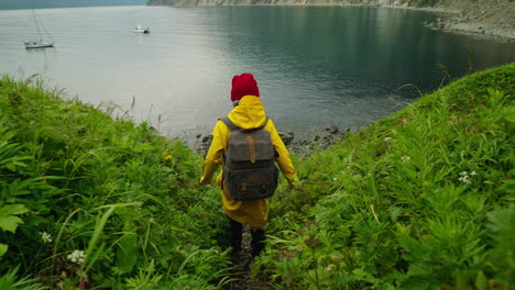 hiking along a scenic coastal path