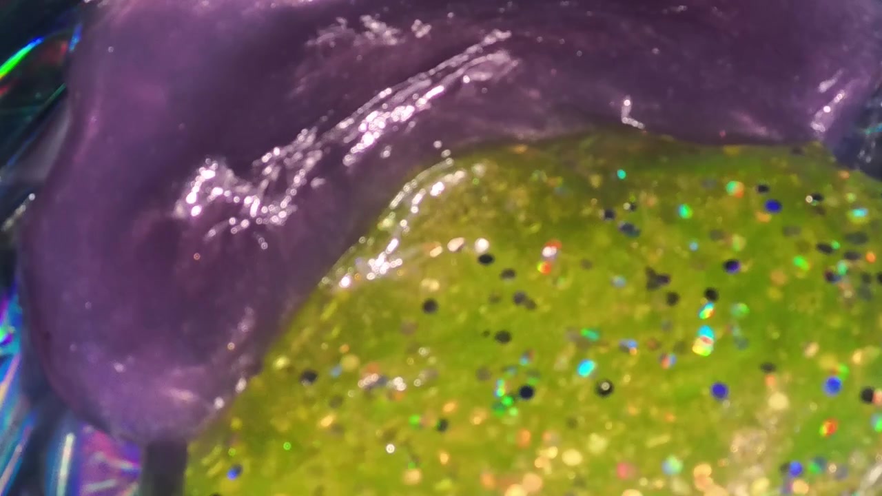 Sparkling slime mix texture